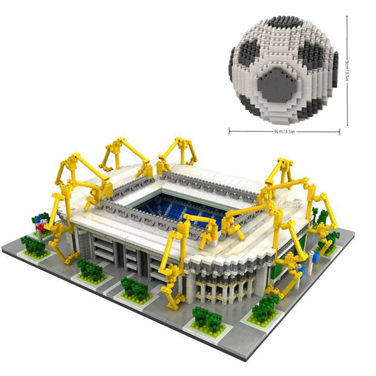 Bouwpakket gebouwen - Voetbalstadion met micro bouwstenen - Dortmund Stadium