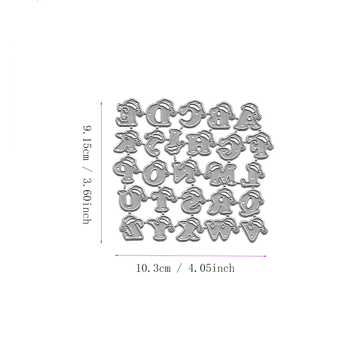 Metalen snijmal - Creatieve letters en cijfers voor scrapbooking