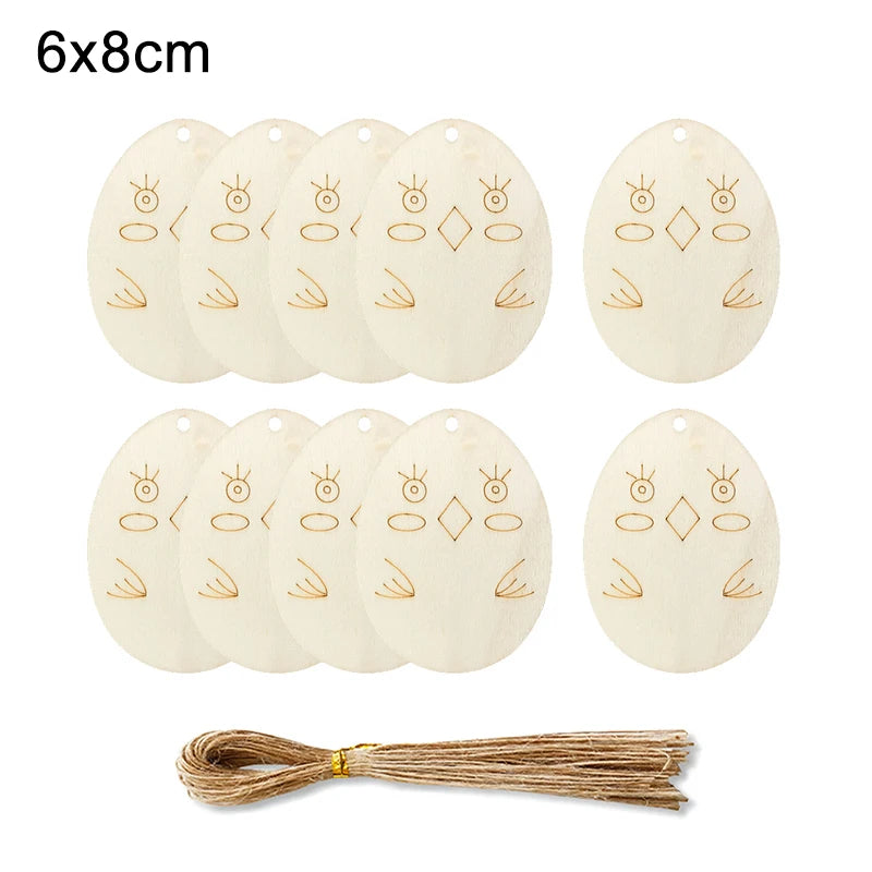 Houten Paas figuur om zelf te kleuren/schilderen – Houten eieren set