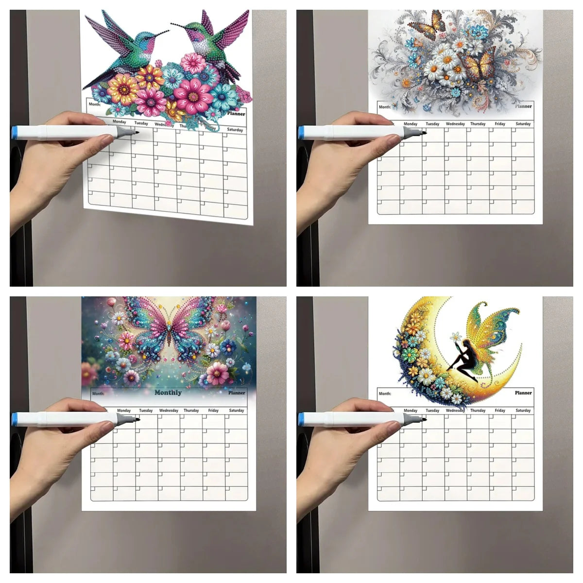 Diamond Painting Kalender met Magnetische Whiteboard Set voor Beginners