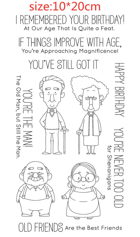 Stempel Liefdevol Opa & Oma Transparant voor Scrapbooking en Albums