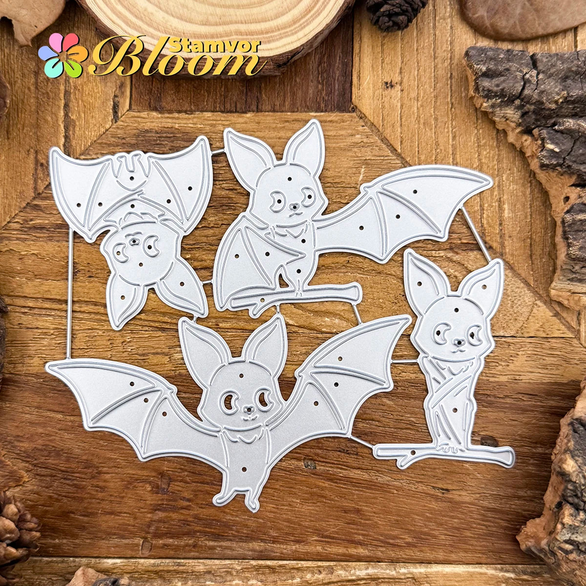 Metalen snijmal Halloween vleermuizen decoratief embossing