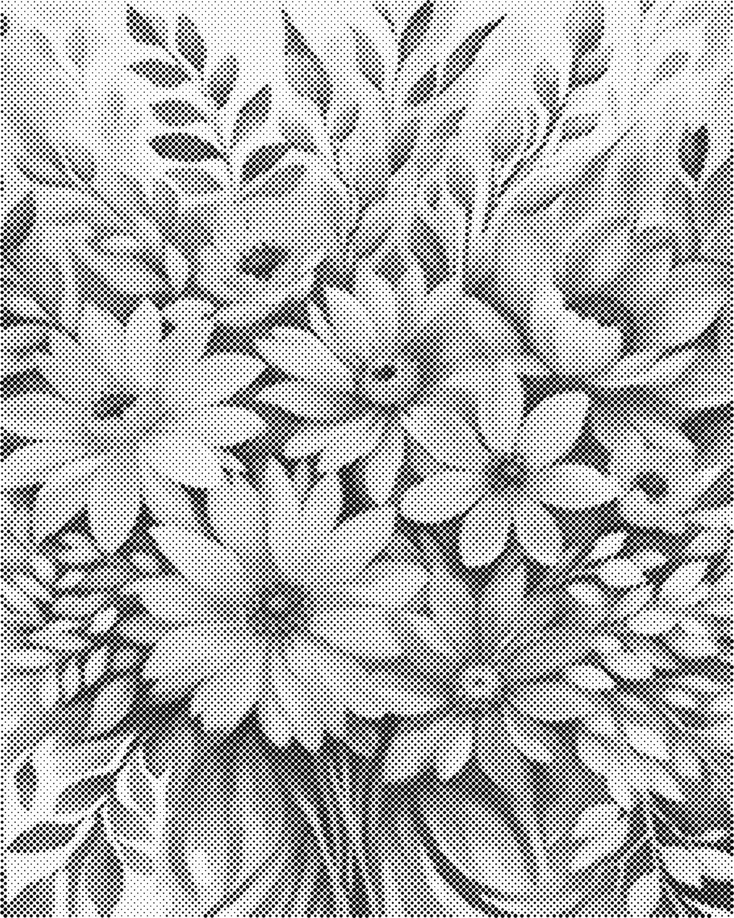 DOT Painting 40x50cm - Bloemen en Planten in Één Kleur