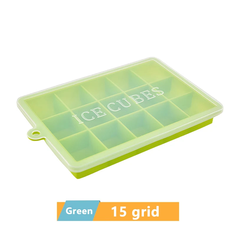 IJsblokjes vorm siliconen tray groot formaat 4/6/8/15/24 vakken