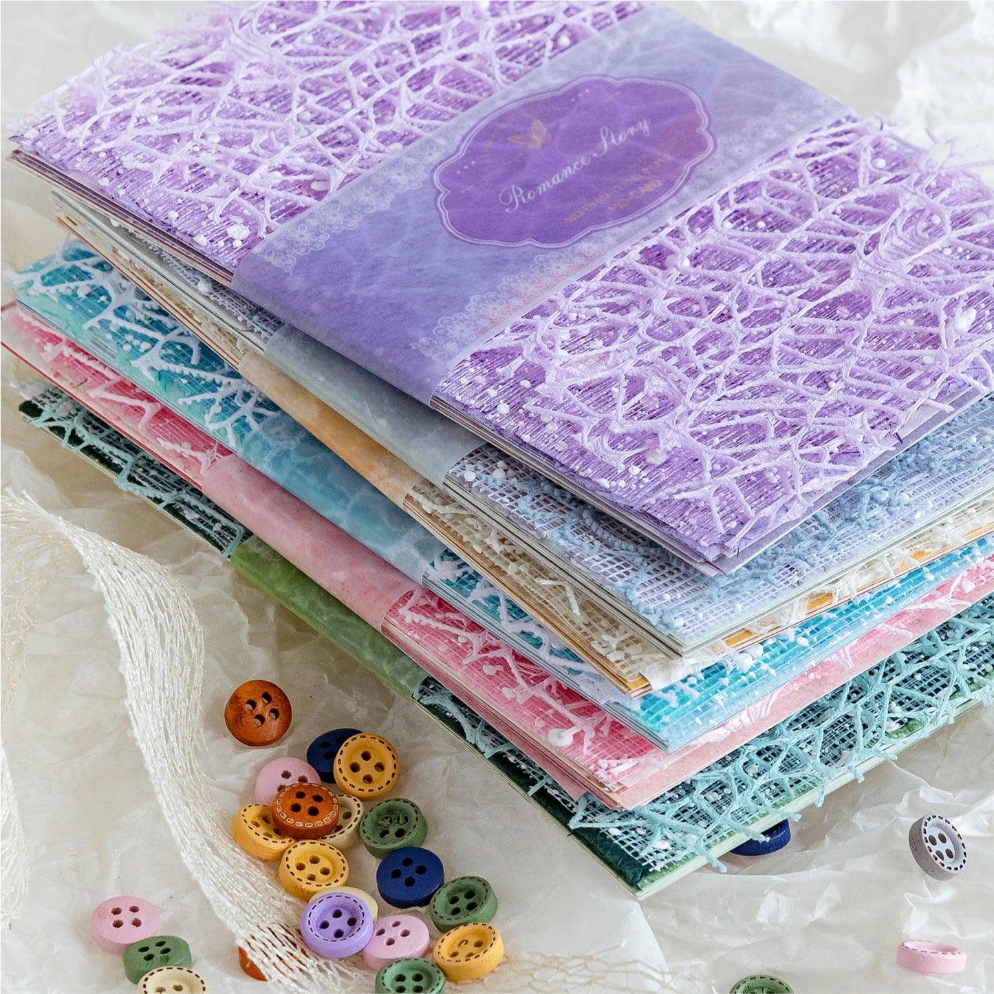 Papier voor kaarten maken of scrapbook vintage kant set 26 stuks