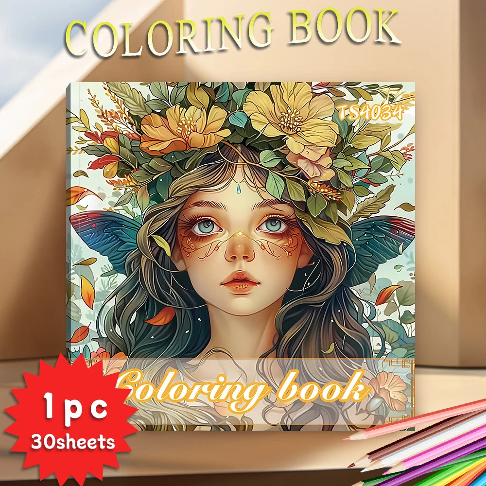 Kleurboek voor volwassenen – 30 pagina’s dik papier, ontspannend tekenplezier