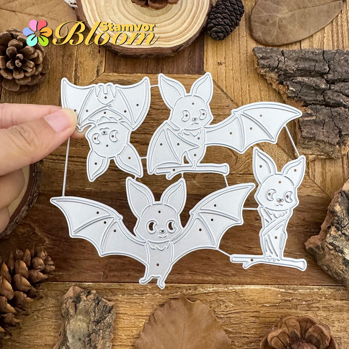 Metalen snijmal Halloween vleermuizen decoratief embossing