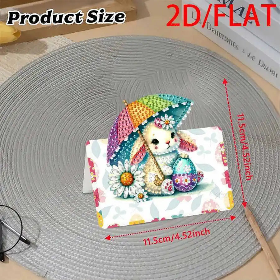 Diamond Painting Wenskaarten Pasen – Set van 6 Unieke Paaskaarten