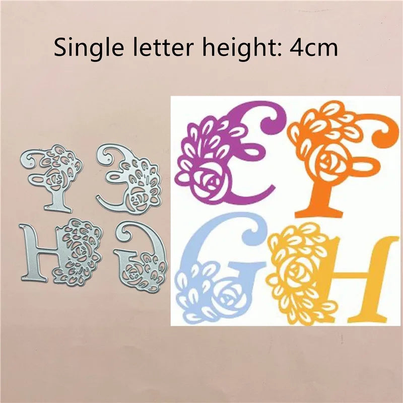 Metalen snijmal Bloem Letter voor scrapbooking en kaarten