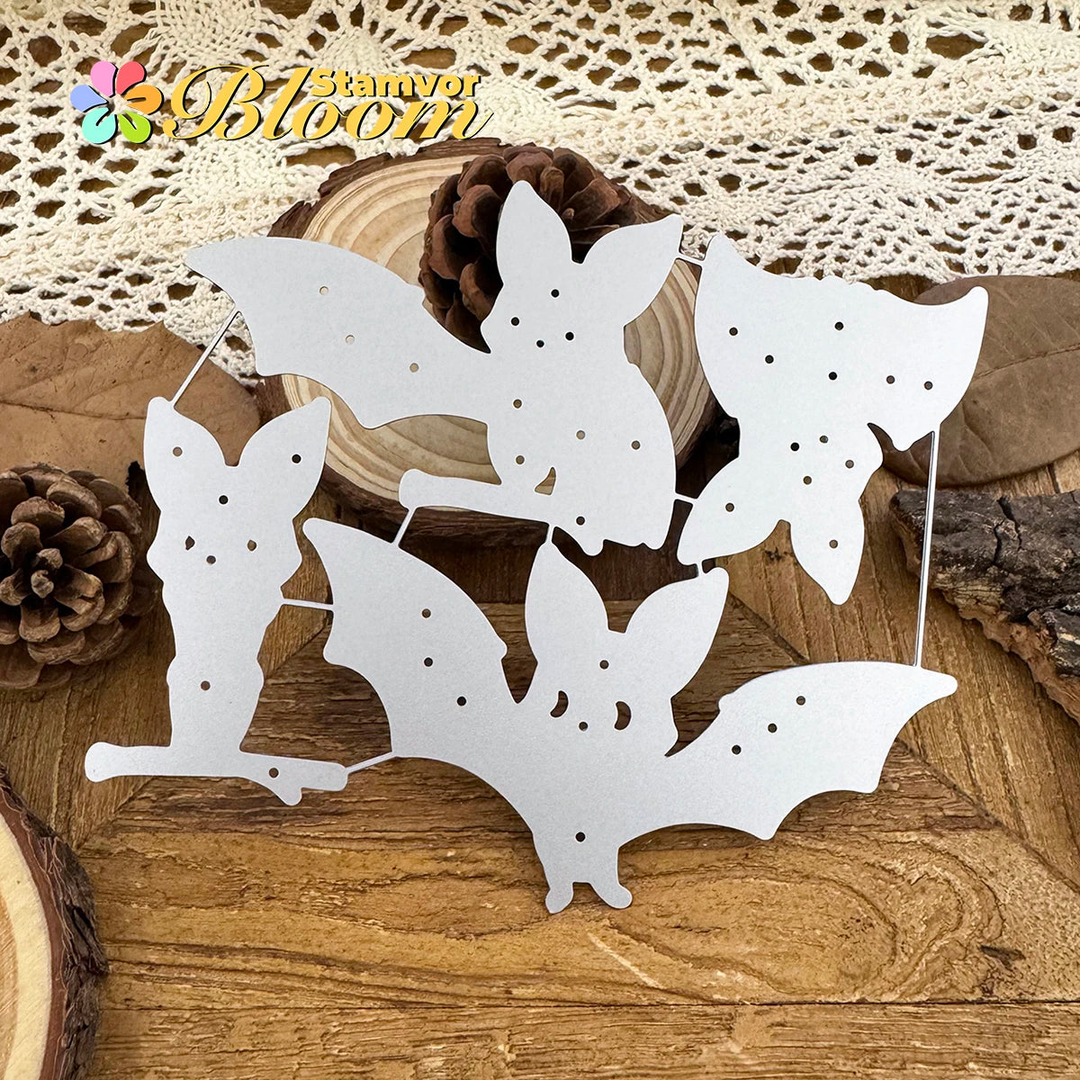 Metalen snijmal Halloween vleermuizen decoratief embossing