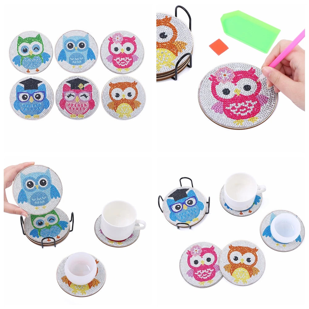 Diamond Painting Onderzetters met Houder - Creatieve Set