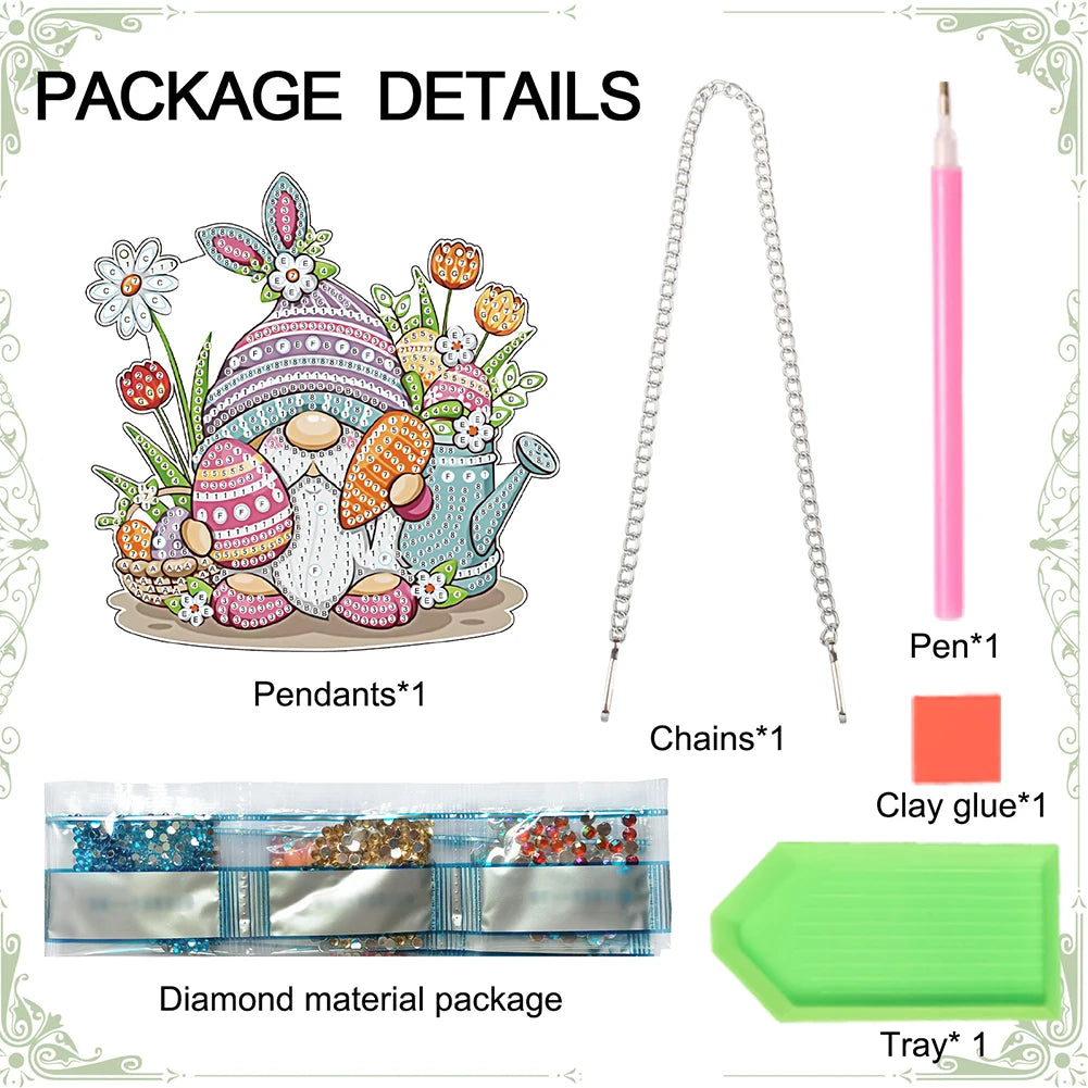 Diamond Painting Hangend Ornament Pasen - Krans Decoratie - HGJ254