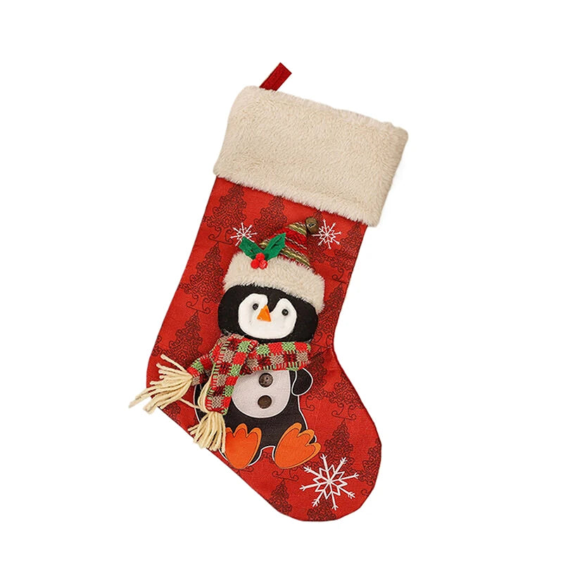 Kerstsok decoratief met 3D kerstmotief – sfeervolle kerstversiering voor het hele gezin