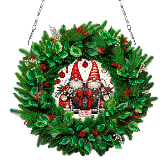 Diamond Painting Kerst krans Hangend Ornament Raamhanger met Speciale Steentjes