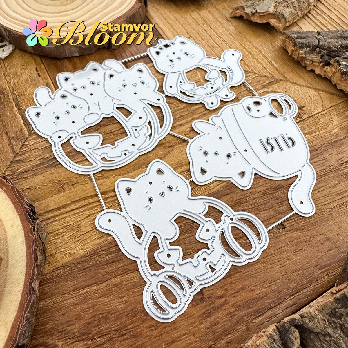 Metalen snijmallen Halloween pompoenen en katten embossing set