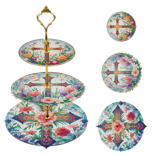 Diamond Painting Etagere Religieus Kruis – Creatieve Opberg & Decoratie