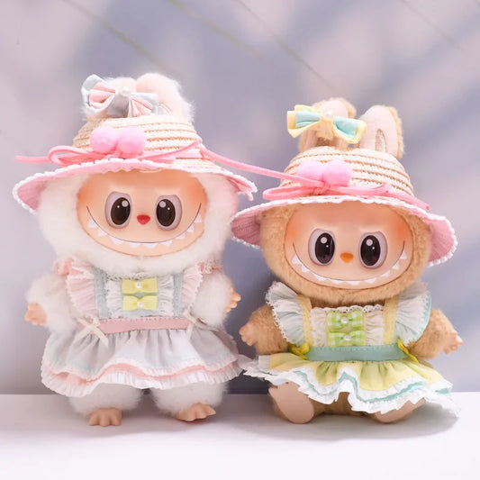 Kleding voor Labubu poppen – Prinsessenjurk en accessoires set 17cm