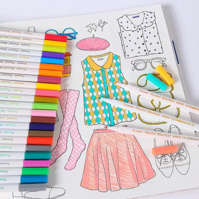 Acryl Pastel Markerstiften – 12/24/36 Kleuren voor Diverse Oppervlakken