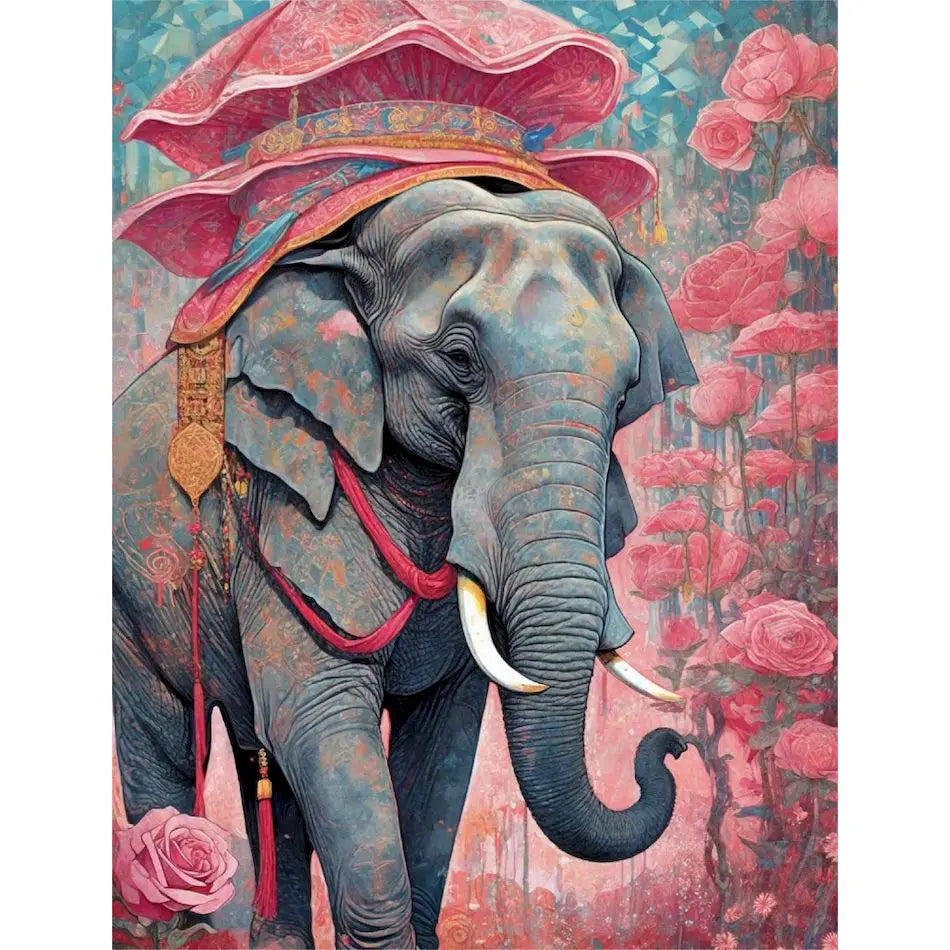 Schilderen op nummer Dieren - Olifant Abstract Modern Canvas - 9964825