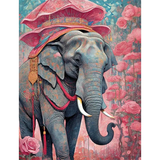 Schilderen op nummer Dieren - Olifant Abstract Modern Canvas - 9964825