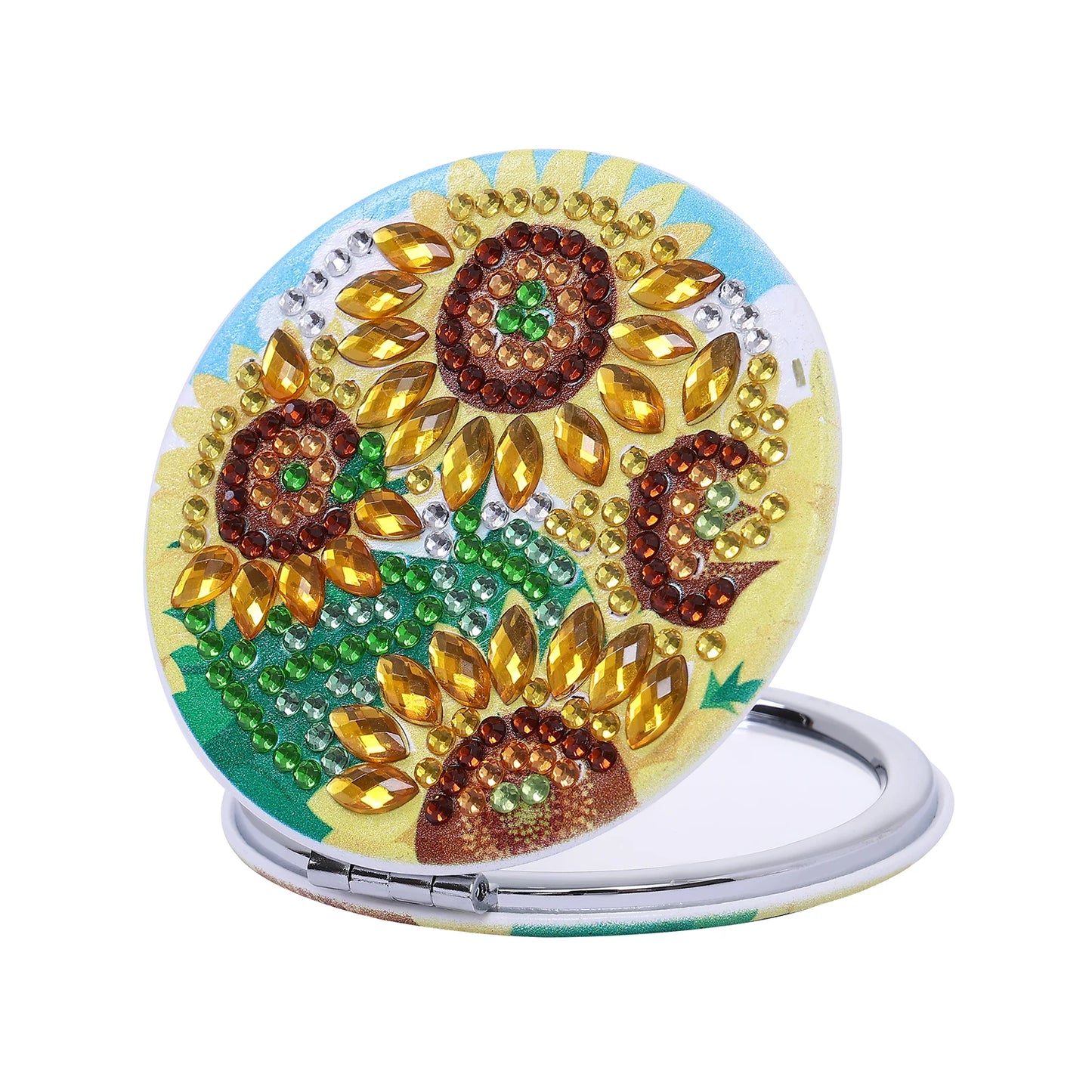 Diamond Painting Make-up Spiegel - Zonnebloem Ontwerp