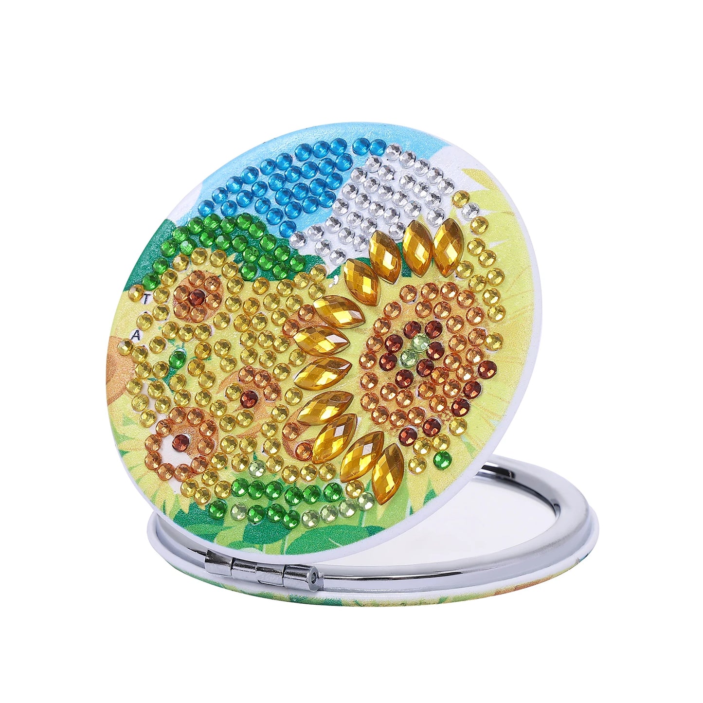 Diamond Painting Make-up Spiegel - Zonnebloem Ontwerp