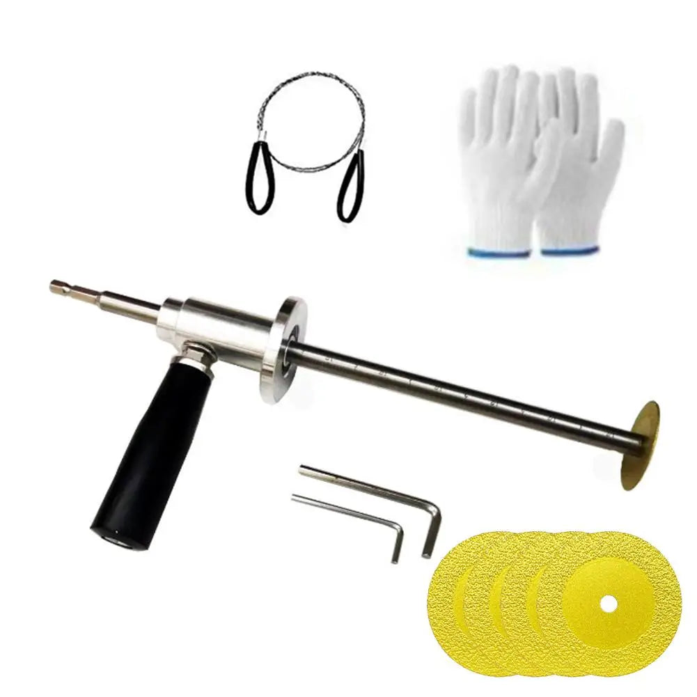 Maak moeiteloos perfecte snedes met de roestvrijstalen PVC buizensnijder – inclusief 5 messen en verstelbare diepte