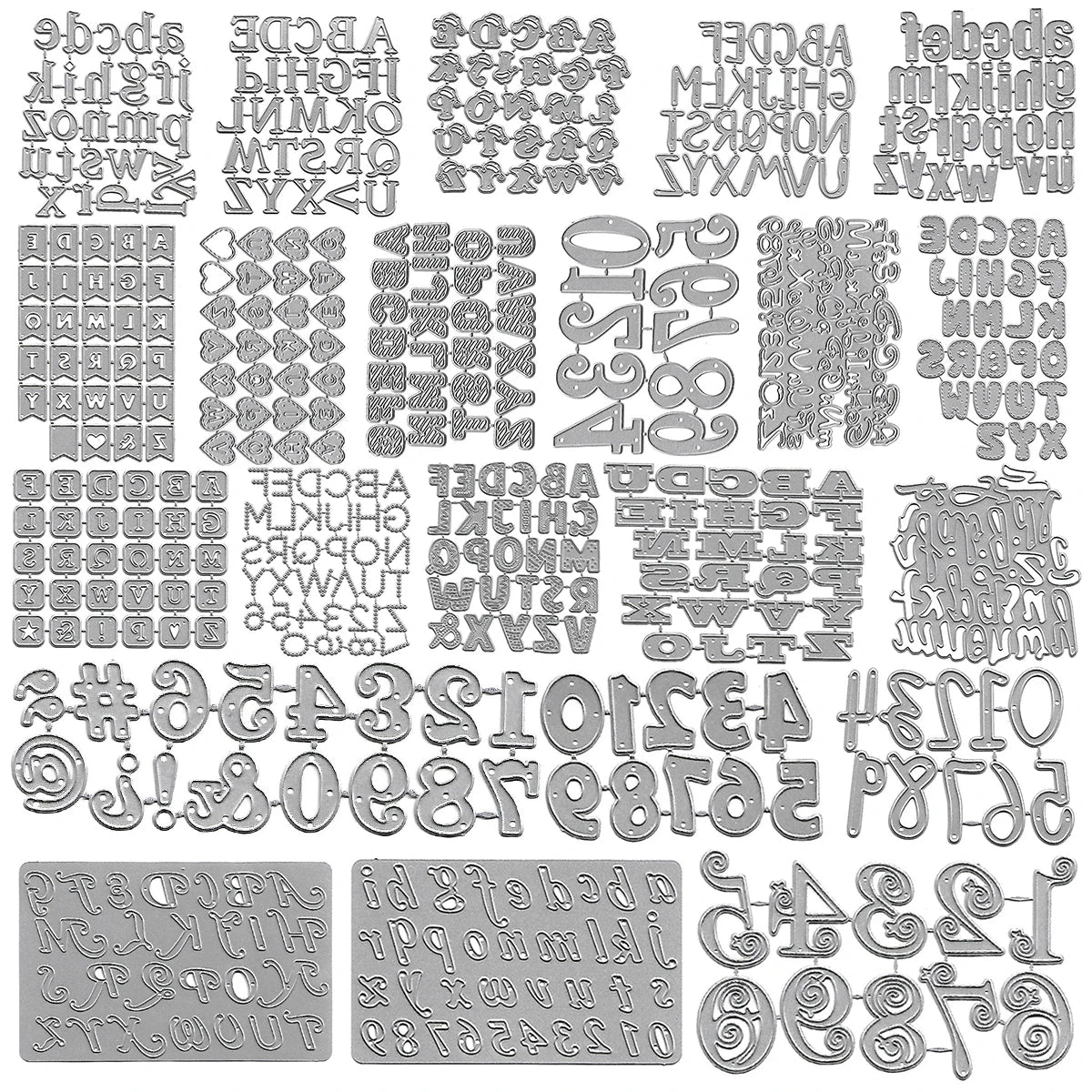 Metalen snijmal - Creatieve letters en cijfers voor scrapbooking