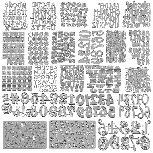 Metalen snijmal - Creatieve letters en cijfers voor scrapbooking