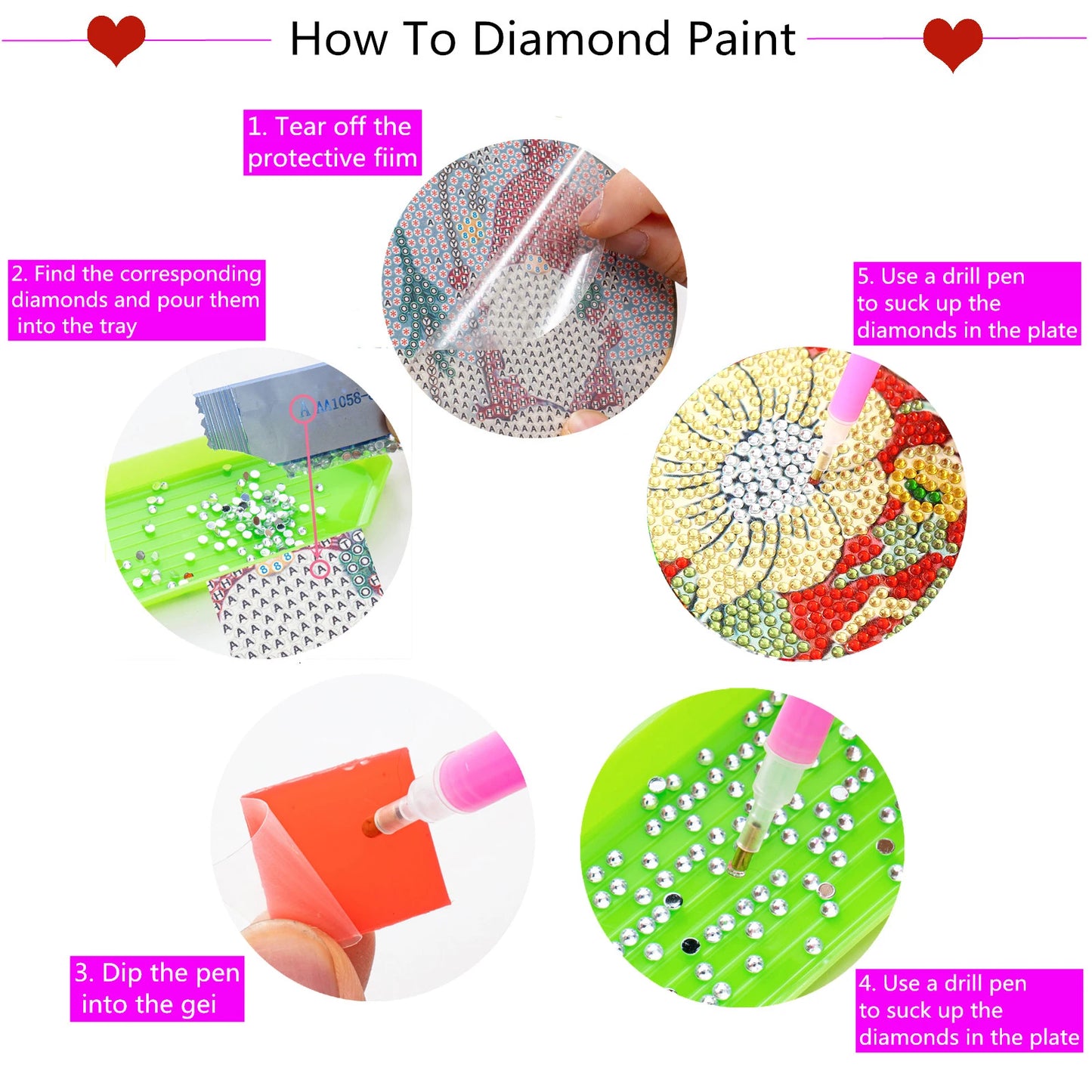 Diamond Painting Onderzetters met Houder - Creatieve Set