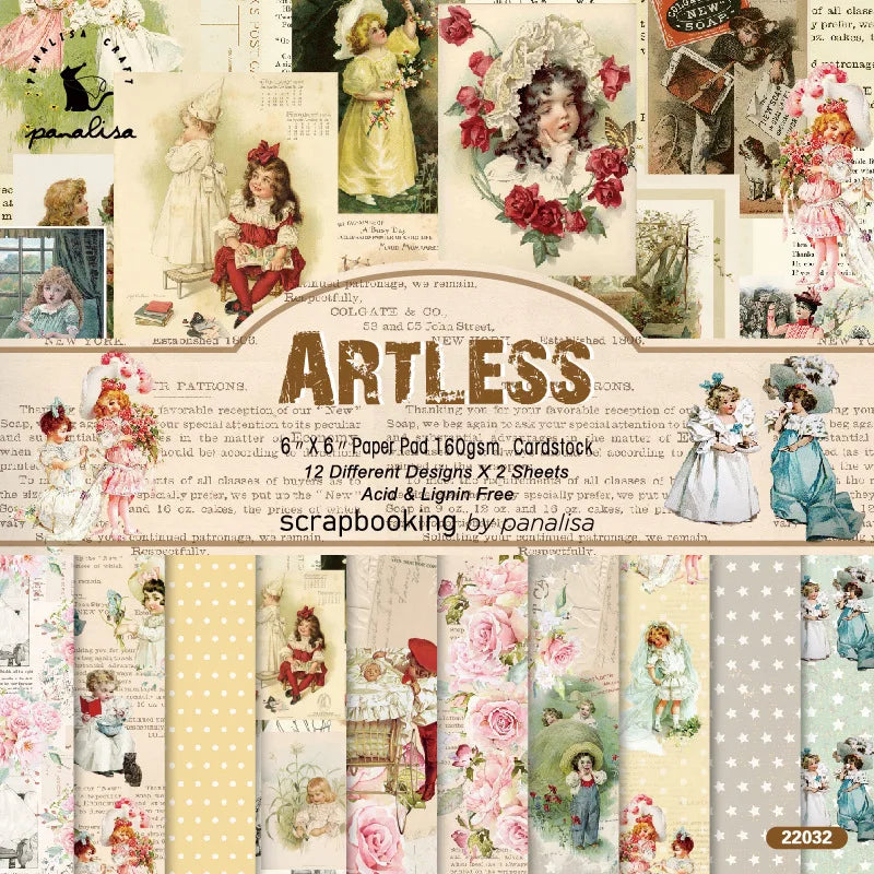 12 vellen scrapbook papier – Achtergrondpapier voor knutselen