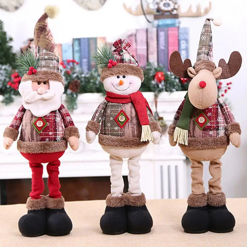 Kerst pop rendier sneeuwman kerstman tafel decoratie ornament