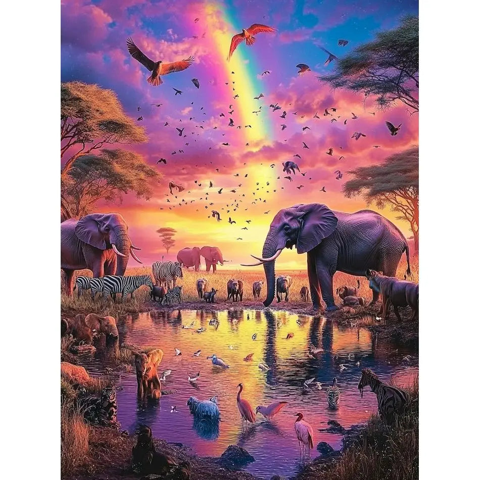 Schilderen op nummer Dieren - Olifant Abstract Modern Canvas - 9966782