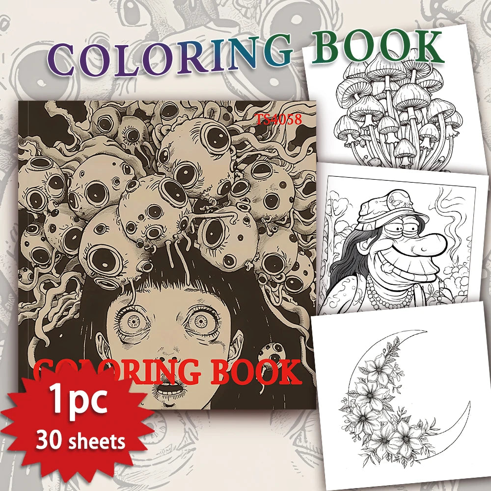 Kleurboek voor volwassenen – 30 unieke patronen, 21x21 cm