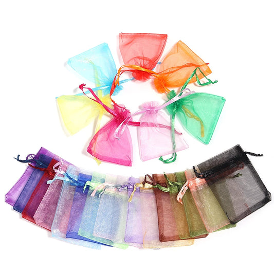 Kerst cadeauverpakking organza geschenkzakjes – elegante sieraden en snoepzakjes