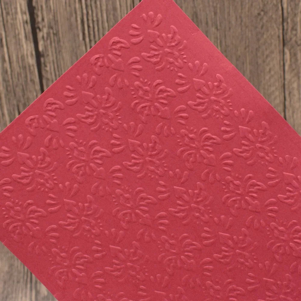 Embossing folder bloemen patroon voor kaarten en scrapbooking
