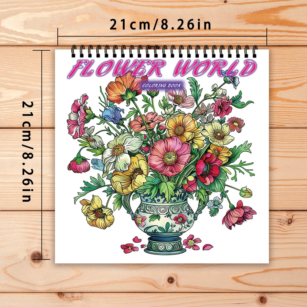 Kleurboek voor volwassenen en tieners – Spiraalbinding met dik papier voor ontspanning en creativiteit