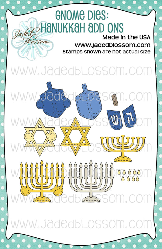 JB Collections Gnome add on snijmallen set voor creatieve kaarten en tafereeltjes - Hanukkah