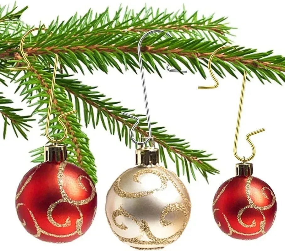 Kerstbal haakjes S-vormig metaal – stevige haken voor kerstboomdecoratie