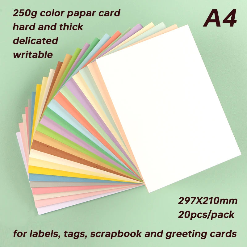 Papier voor plakboek en kaarten maken A4 250g gekleurd karton