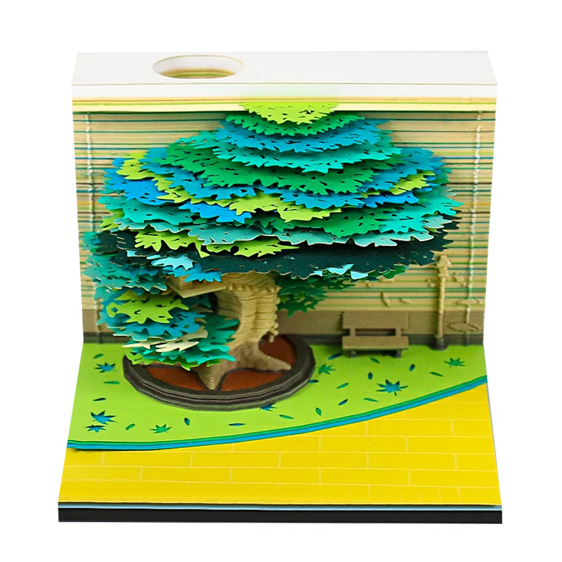 3D Papier Sculptuur Notitieblok / Scheurkalender Decoratie voor Feestdagen en Cadeaus