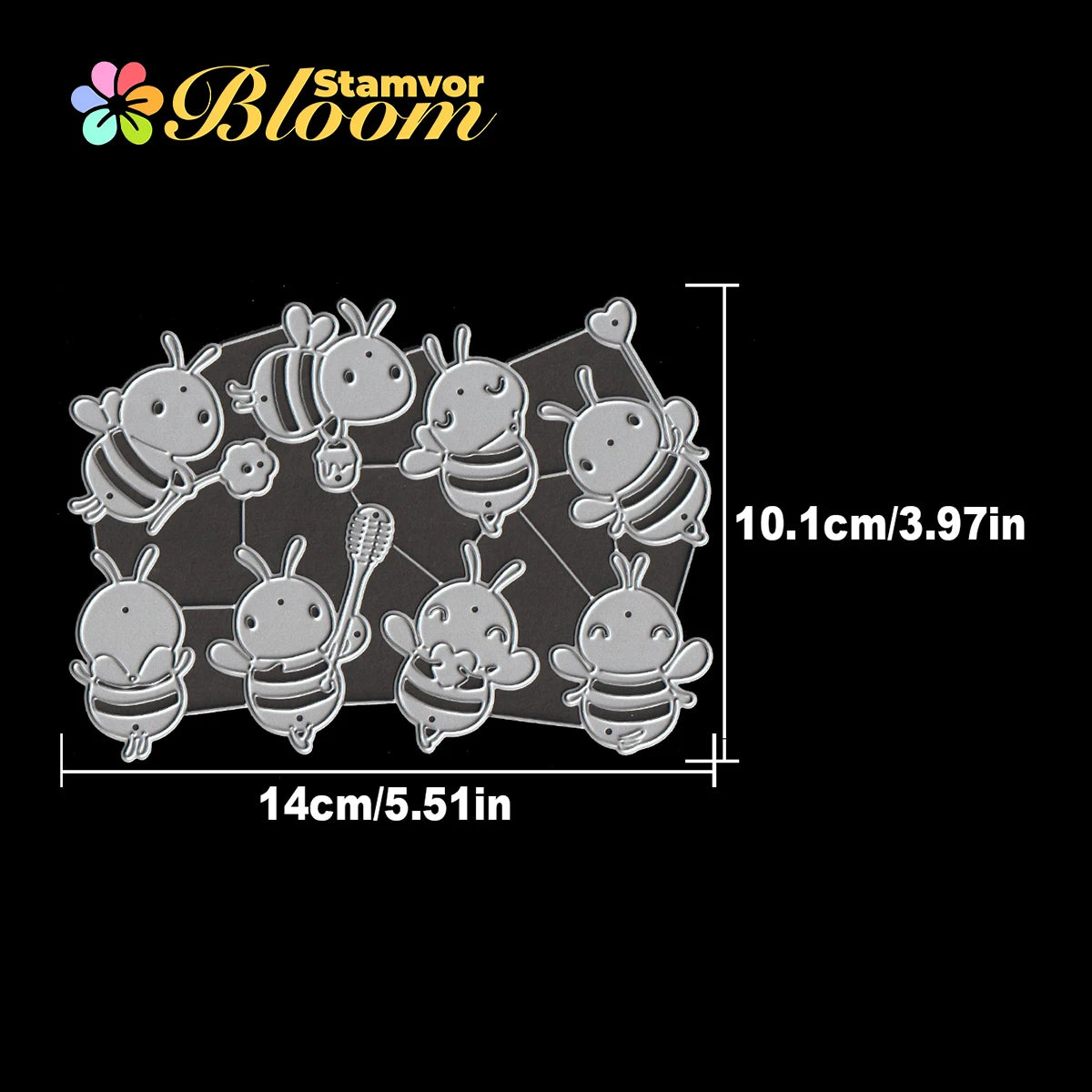 Metalen snijmal Lovely Busy Bees voor scrapbooking en embossing