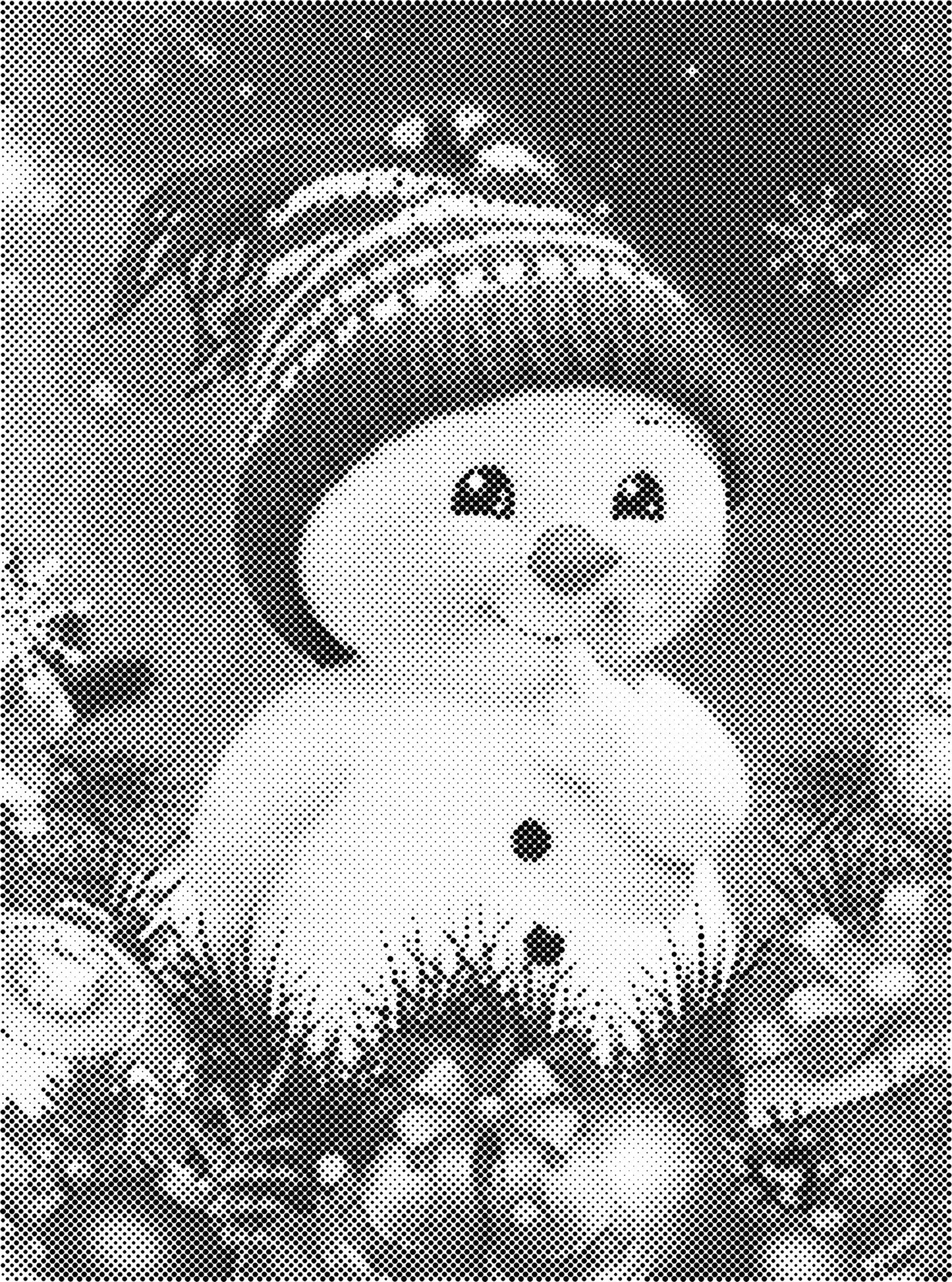 DOT Painting Cartoon Kerst – Één Kleur Stippelkunst