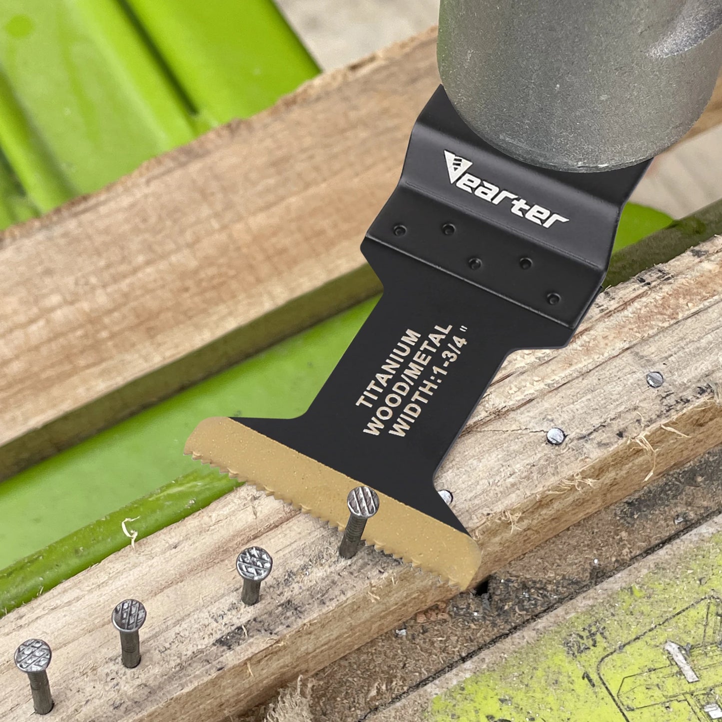 2 stuks universele titanium gecoate multitool zaagbladen 8,6/11,2 cm voor metaal, hout en kunststof