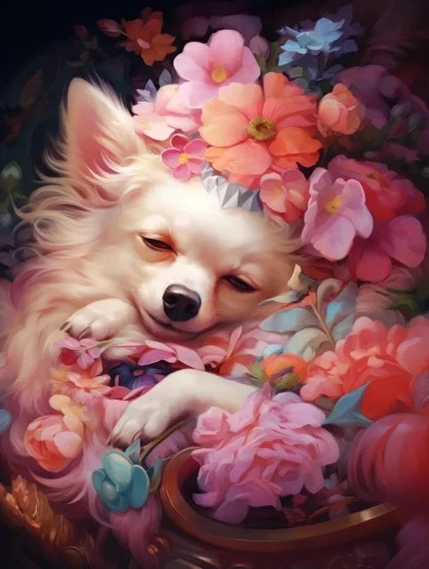 AB Diamond Painting met Fairy dust steentjes Chihuahua