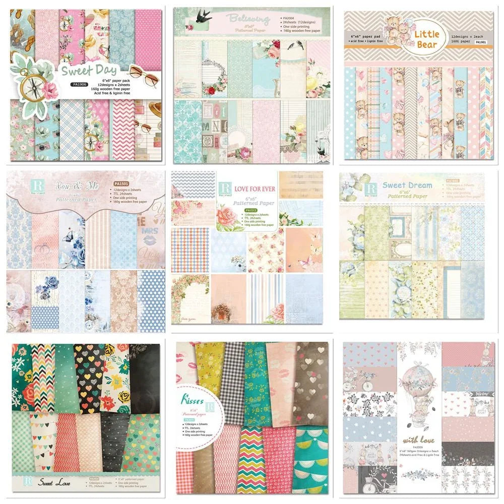 Papier voor kaarten maken of scrapbook Sweet Love dieren 15,24 cm