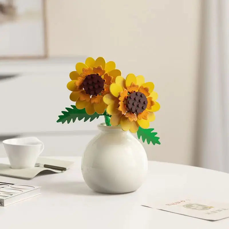 Bouwpakket Bloemenboeket met Rozen – Creatieve Bloemen Bouwstenen Set