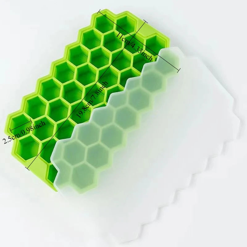 IJsblokjesvorm honingraat silicone met deksel – 148 vakjes