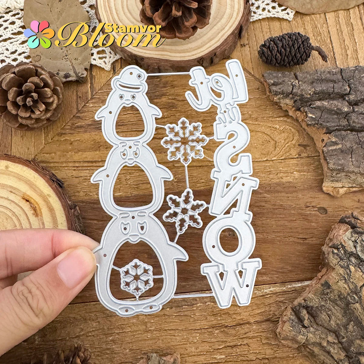 Snijmal Winterse Pinguïns Sneeuwvlokken Let it Snow