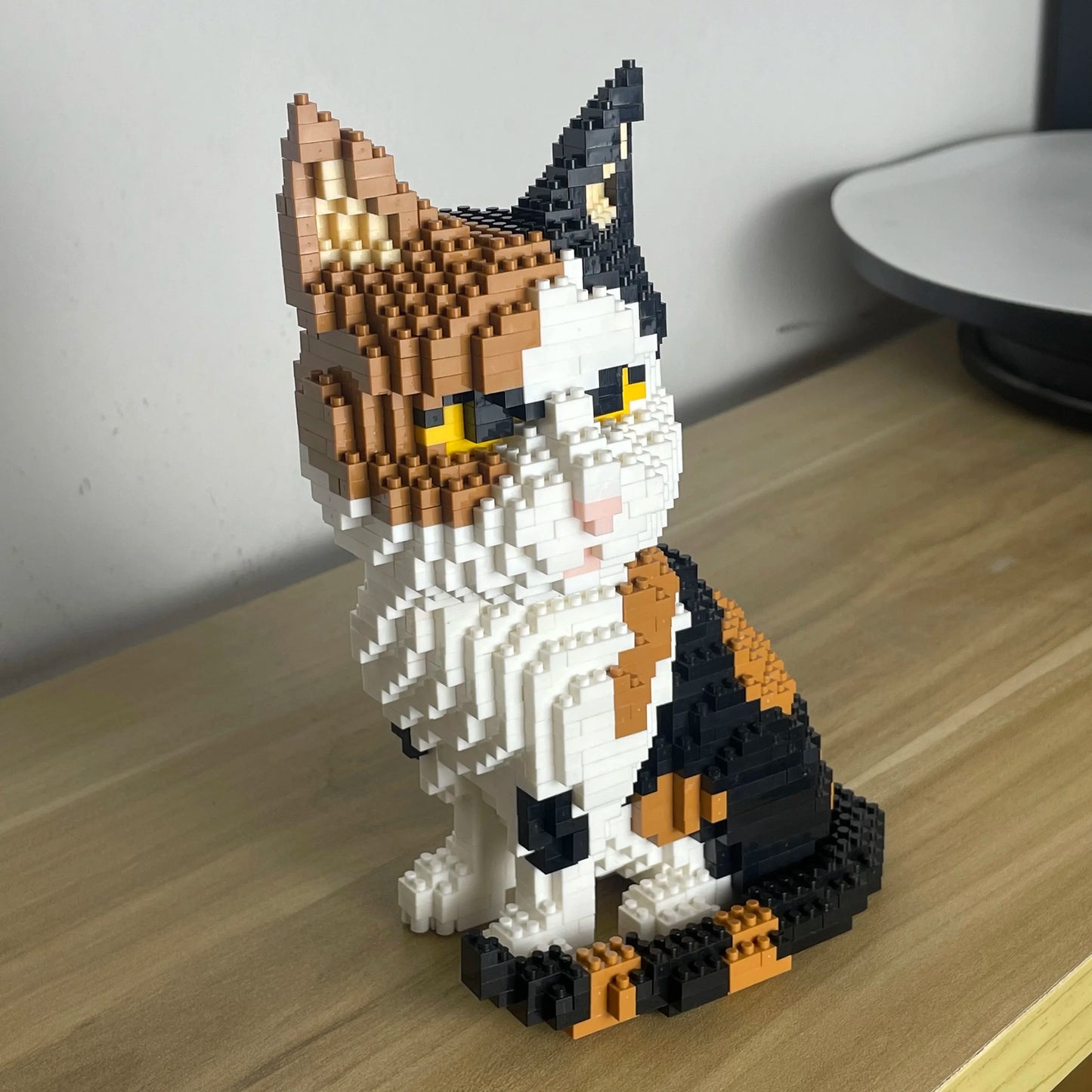 Bouwpakket Schattige Kat – Mini Model Blokken voor Liefhebbers - Lapjes